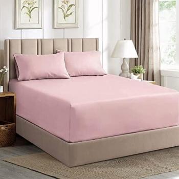 Aisbo Double Fitted Sheet Pink