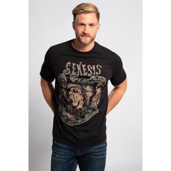 T-shirt JP1880 Uomo Cotone Nero Taglia L Mezze Maniche