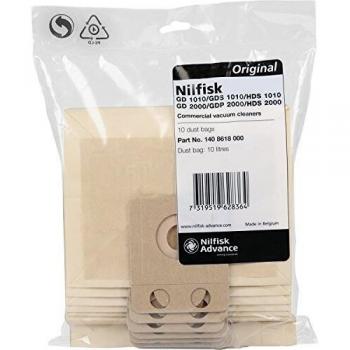 Nilfisk Bags Pack of 10 for Saltix 10ltr. Vacuum Cleaner