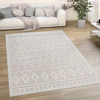 Paco Home Tapis Extérieur Scandinave 240x340 cm Crème 3