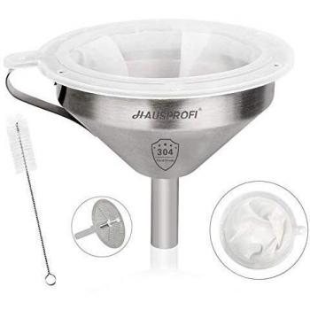 Stainless Steel Kitchen Funnel 15cm with Strainer