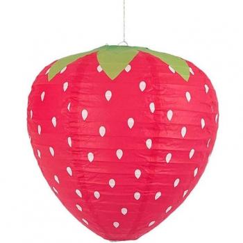 Suministro festivo temático de fruta, farol de fresa