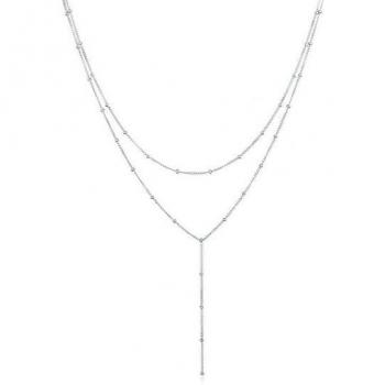 ELLI Layer Y-Kette aus 925 Sterling Silber mit Kugeln