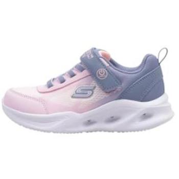 Éclat Nuit Solaire – Skechers Fille S‑Lights Sneakers Noir Rose Fluo 36