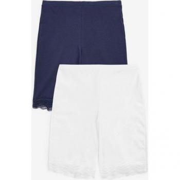 Pack de 2 shorts anti-frottement en coton 42 Bleu marine/blanc