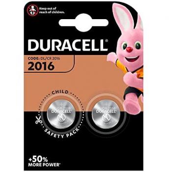 Pilas de Litio Duracell CR2016 (2 Unidades)
