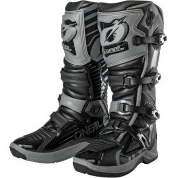 O'Neal Racing RMX MX Boots Adults Size 12 Black-Grey Non-slip Sole, Ergonomic Heel Zone, Perforated Lining