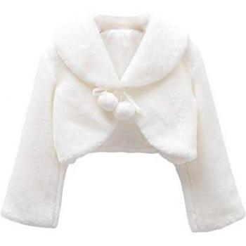 Veste en Peluche avec Pompons