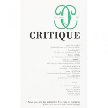 Revue Critique, numéro 552