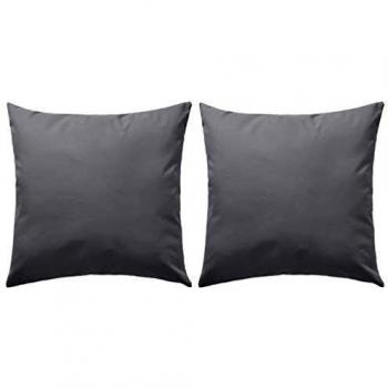 Gemütliche Gartenpolster 2 Stück 60x60 cm Grau