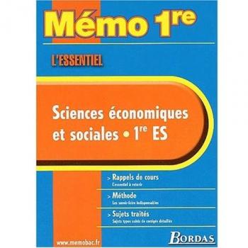 MEMO ESSENTIEL SES 1ERE ES