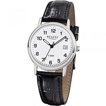 Regent Quarzuhr F-791 15954019 – Damenuhr, Datumsanzeige, Luminor‑Zeiger, Lederarmband