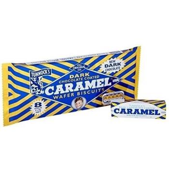 Tunnock's Galletas de Caramelo Cubiertas de Chocolate Negro 8 X 30g