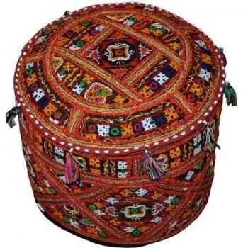 Marubhumi Home Accents: Cotton Cushion Ottoman Cover, 46×33 cm