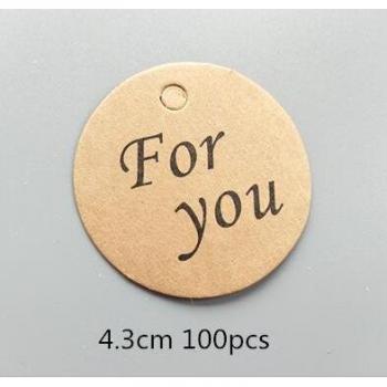 Pack de Etiquetas Circulares 100 Unids. Kraft “Thank You” DIY