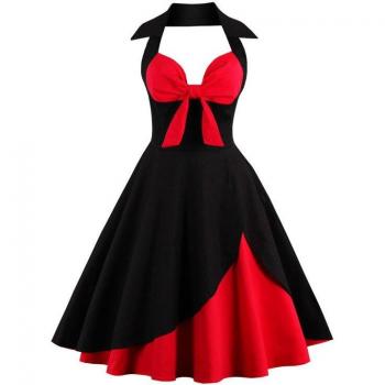 Vestido Halter de Capas Elegantes para Mujeres