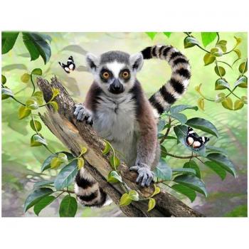 5D Diamantkunst Lemur, Dekoleinwand, Heimgestaltung, vollständiger Bohrer, Kreuzstich