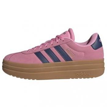 Adidas VL Court Bold Shoes, Sneakers Donna, Bliss Pink Dark Blue Gold Metallic, 39 1/3 EU