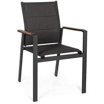 Bizzotto Sedia Alluminio Kubik Antracite