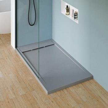 Bac douche antidérapant avec drain intégré – Bernstein – 140 × 80 cm