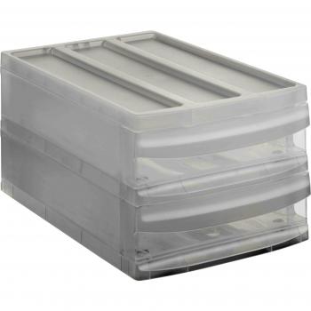 Rotho Transparente Schubladenbox für Büro