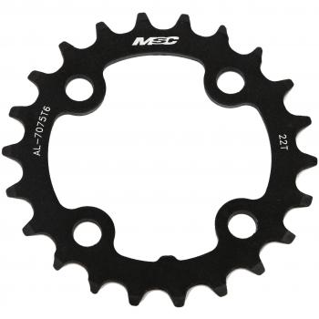 MSC Bikes Aluminium CNC 64mm 22‑Dent Chainring, Black