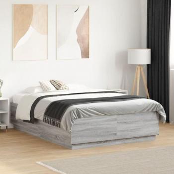 Cama Sonora con Iluminación en Madera Gris