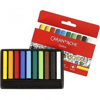 Lapices cera Caran dache Linea Escolar Permanente Caja Carton De 10 Colores