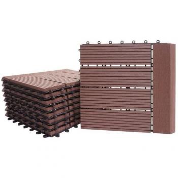 Dalle Premium WPC 30x30cm couleur café
