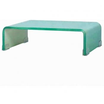 Support TV en verre 40 x 25 x 11 cm blanc