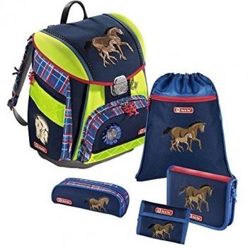 Touch DIN Schulranzen‑Set 5‑teil mit Schlamperrolle und Geldbörse (38,5 cm)