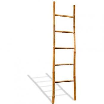 5-Rung Bamboo Towel Ladder, 150 cm