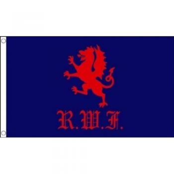 Bandiera in poliestere con disegno Royal Welch Fusiliers, dimensione 1,52 m x 0,91 m (150 cm x 90 cm)
