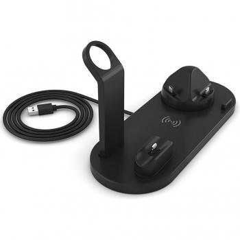 Support de charge sans fil 3 en 1 QI 10W pour iPhone, Apple Watch et Airpods Pro