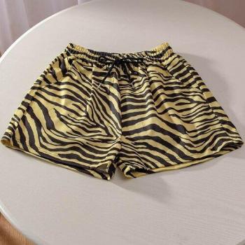 Women’s Casual Zebra Stripe Sleep Shorts