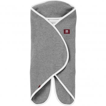 Babynomade double polaire 0-6 mois gris clair blanc
