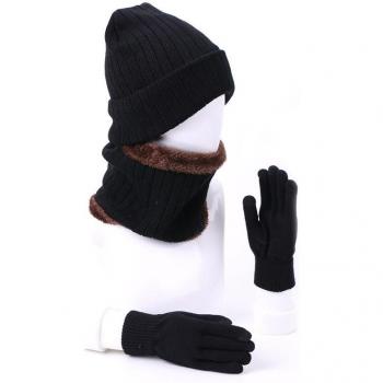 Ensemble de mode hivernal : bonnet, écharpe et gants tactiles