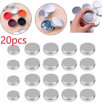 20pcs Metal Tins with Screw Lid