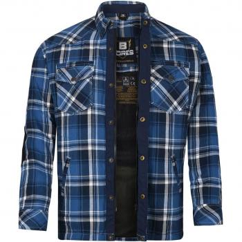 Lumberjack White & Blue Camicia Per Motociclisti 4XL