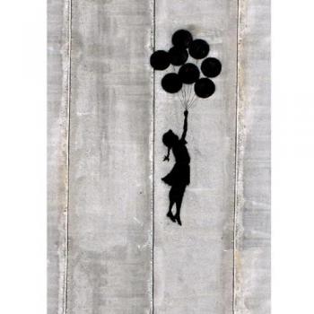 Impresión sobre Lienzo Banksy Niña con Globos, Multicolor, 70x3x100 cm