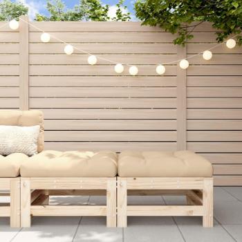 Pouf de jardin en bois de pin massif avec coussins