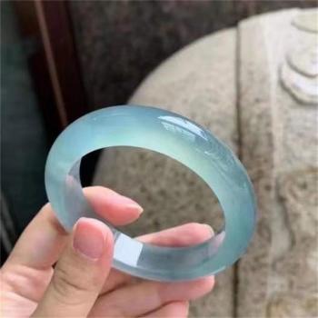 Bracciale Blu in Giada per Donne 54mm