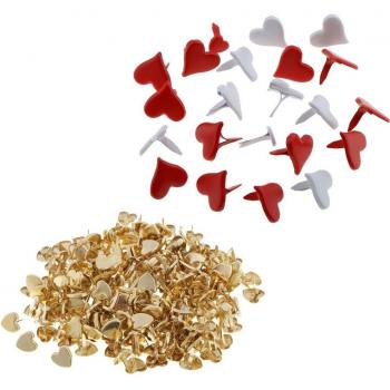 9/11mm Heart-Shaped Metal Brads
