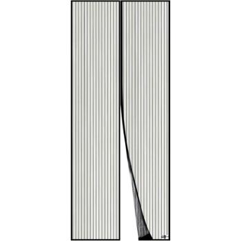 Tenda a Rete 120x220 cm – Porta Zanzariera Magnetica con Chiusura Automatica (Nero)
