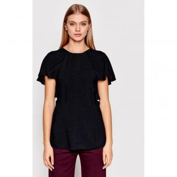 Victoria Beckham Elegante Drape Bluse Schwarz
