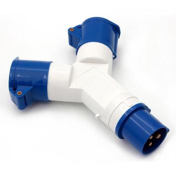 Divisoria Industrial 16 AMP 3 Vías – Enchufe Impermeable y Conector de 3 Pines