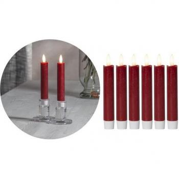 Novaliv 6× LED-Echtwachskerzen