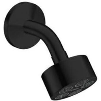 Soffione doccia Axor One 75, 1 getto, EcoSmart, nero opaco con braccio