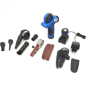 HBM Akku-Multitool Kettensäge, Schleifer, Bläser