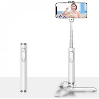 Soporte giratorio para teléfono con trípode y control Bluetooth